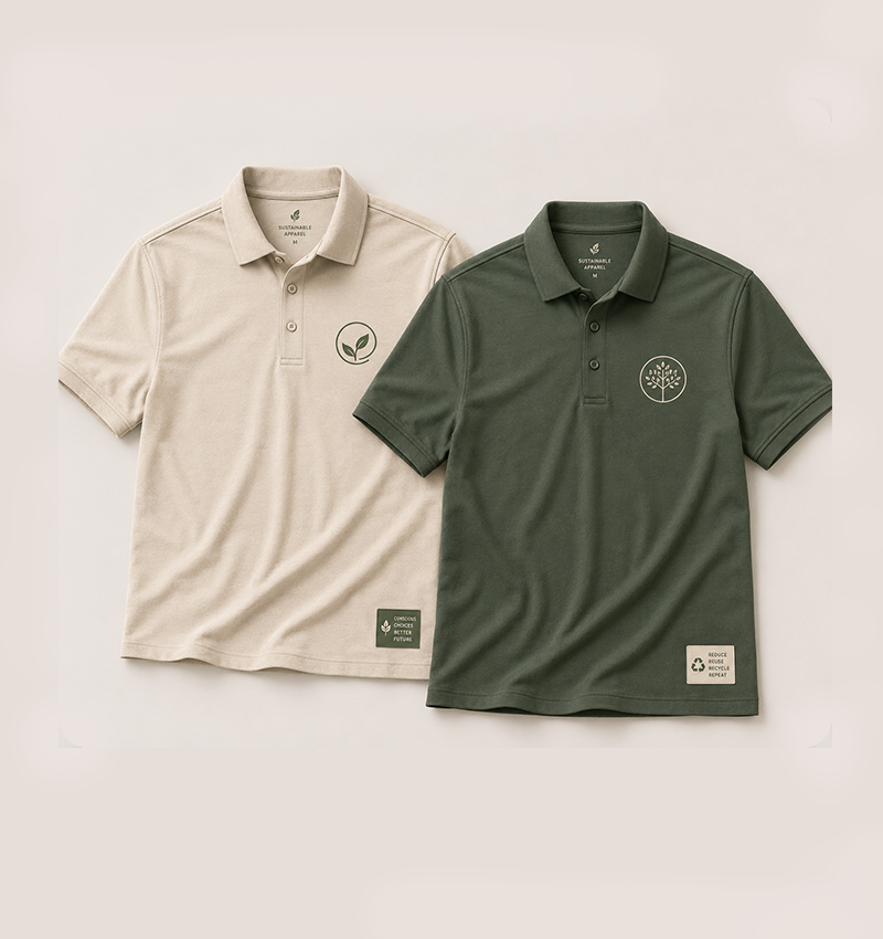 Custom printed sustainable apparel