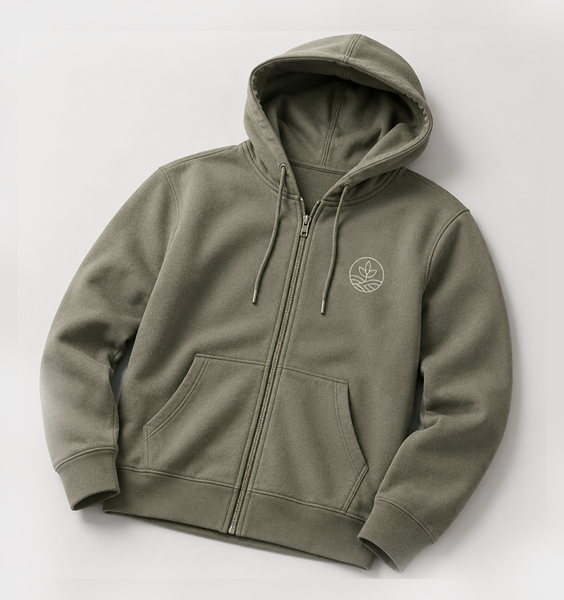 Custom printed custom zip hoodies
