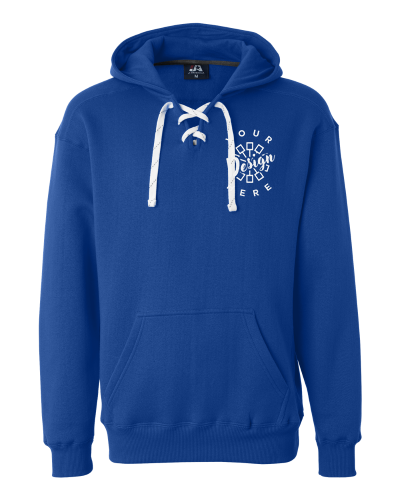 J America Cosmic Fleece Hooded Pullover Sweatshirt JA8613 — Royal
